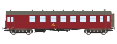 Dekas DK-876128 - H0 - Personenwagen CPE, DSB, Ep. III - Wagen 3